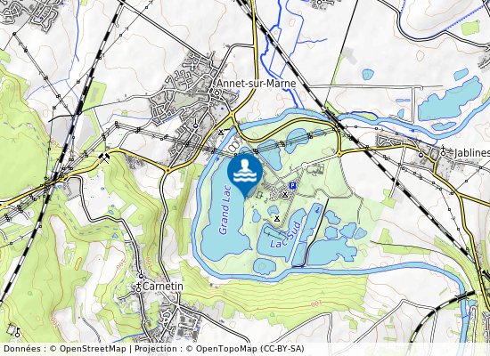 Jablines - Ile De Loisirs De Jablines Annet sur la carte