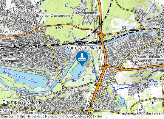 Torcy - Ile De Loisirs De Vaires Torcy sur la carte