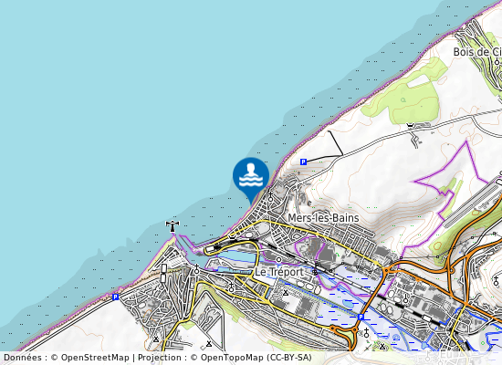 Plage Surveillee De Mers Les Bains sur la carte