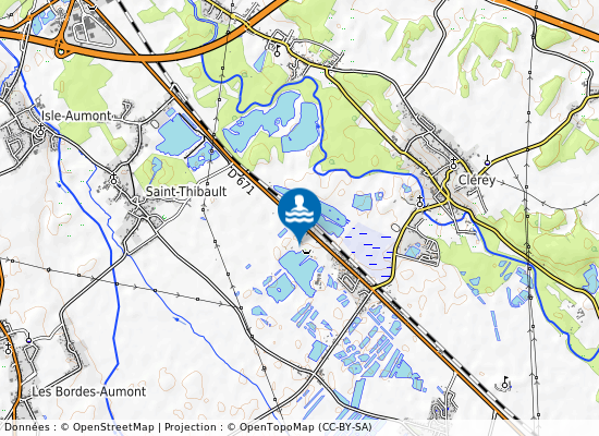 Clerey Les Terres Rouges sur la carte