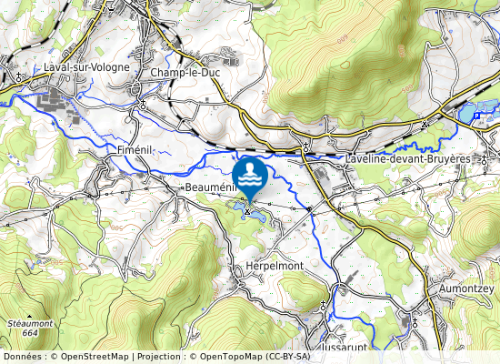 Camping Des Messires sur la carte