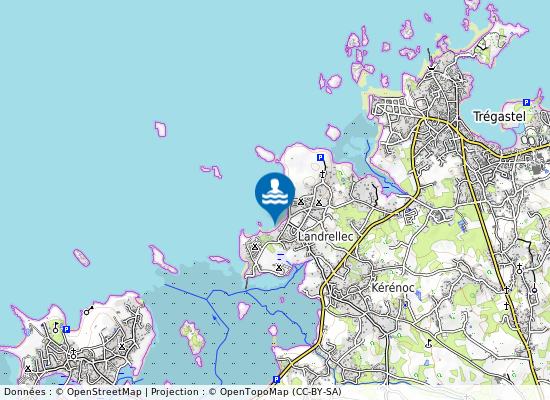 Landrellec sur la carte