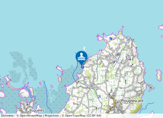 Pors Scaff sur la carte