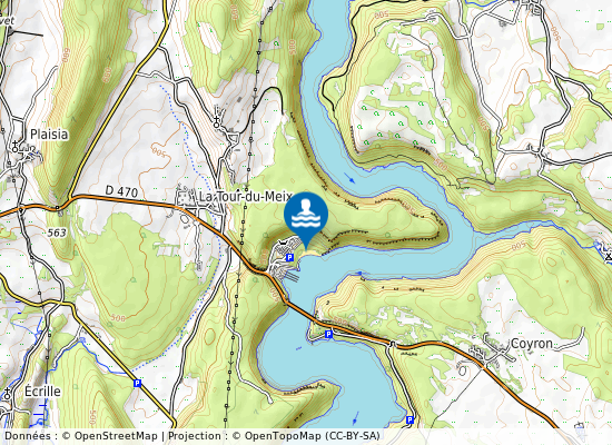 Surchauffant - Lac De Vouglans sur la carte