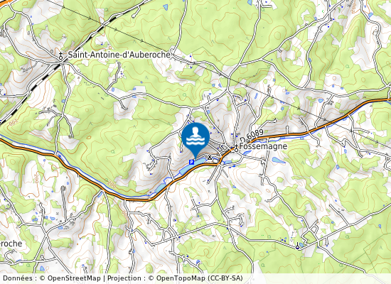 Plan D Eau De Fossemagne sur la carte