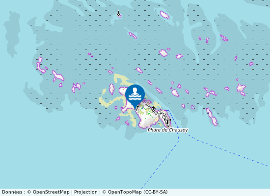 Iles De Chausey - Port Homard sur la carte