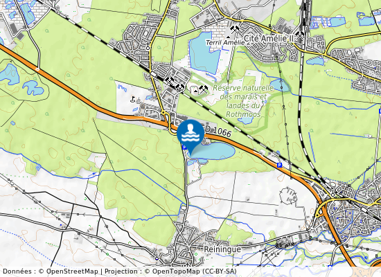 Plan D Eau De Reiningue sur la carte