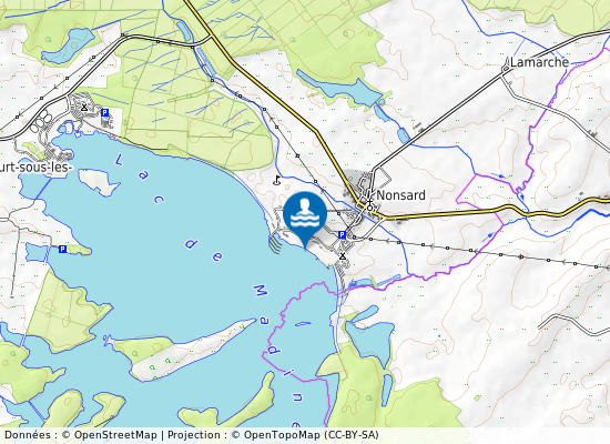 Madine - Plage Nonsard sur la carte