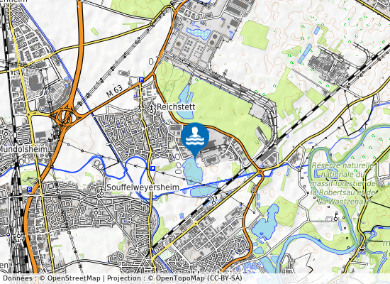 Baignade Municipale Neubiltz Reichstett sur la carte