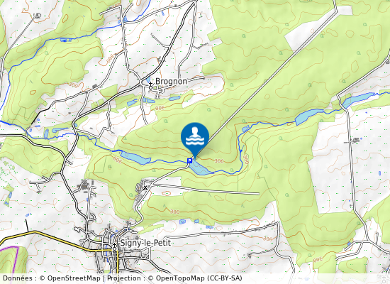 Etang Lamotte sur la carte