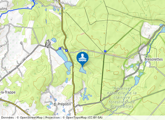 Baignade  De L Etang Neuf sur la carte